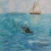 Vieux gréement en eau claire - Aquarelle