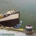 La péniche amarrée  - Peinture à l'huile